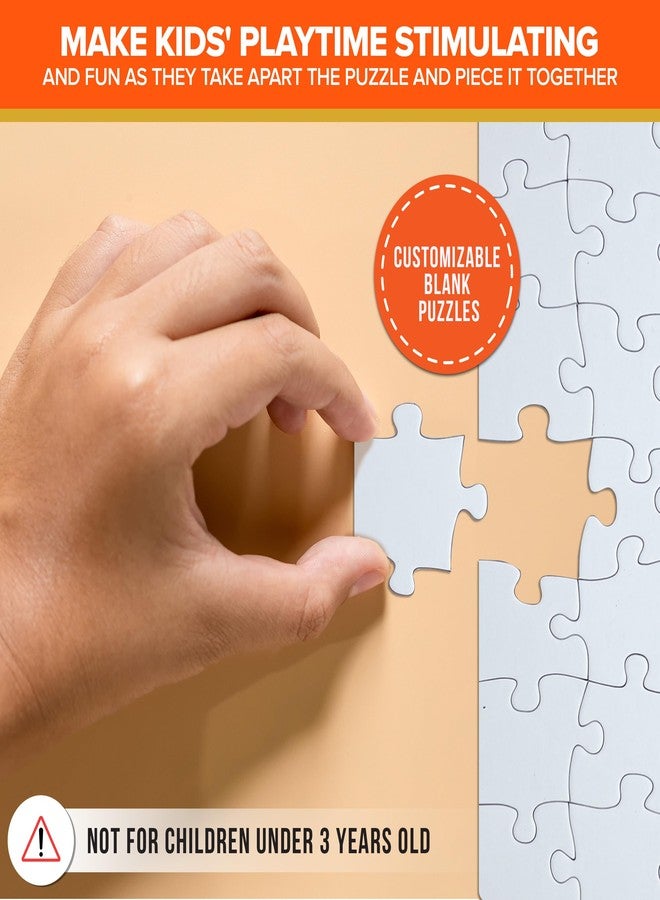 Decorably 8 Pack Blank Puzzles for Kids Set with Matte Finish, 28pcs Each 5.5x8in to Draw On for Boys & Girls Activities, Arts & Crafts, DIY Projects or Party Favors - Image 4